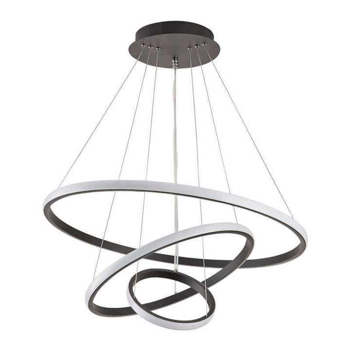 Moderne loftlampe med 3 ringe, justerbar lysstyrke