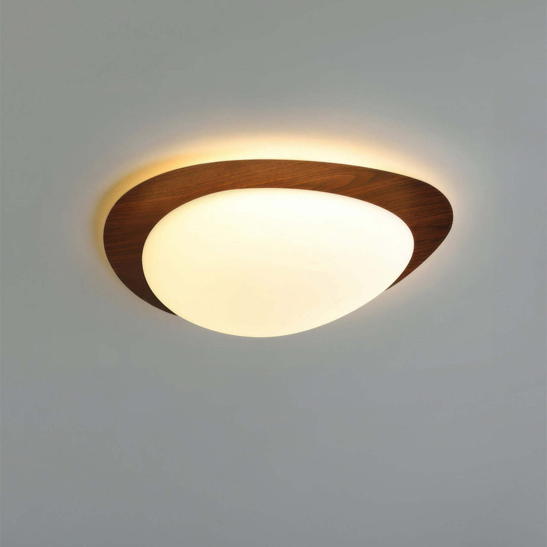 Moderne træ loftlampe med åremønster