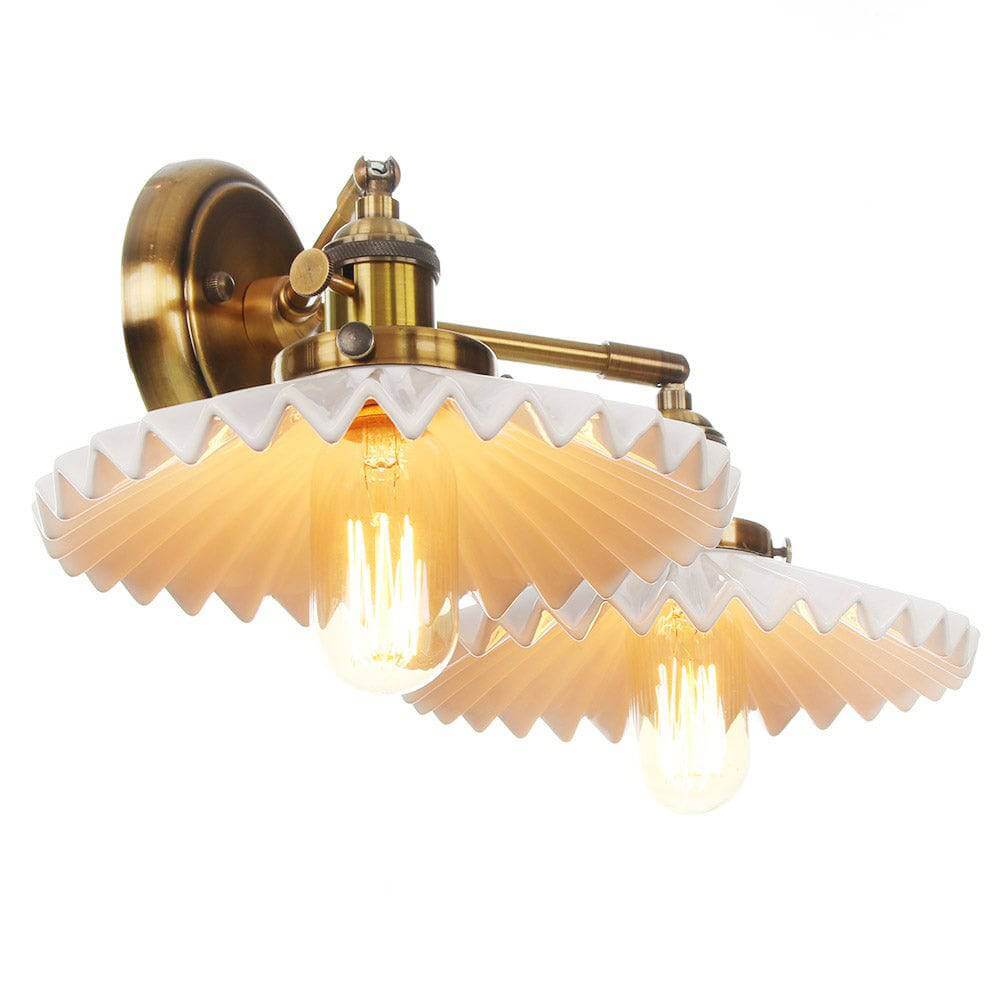 Lampe À Double Tête En Céramique Ancienne