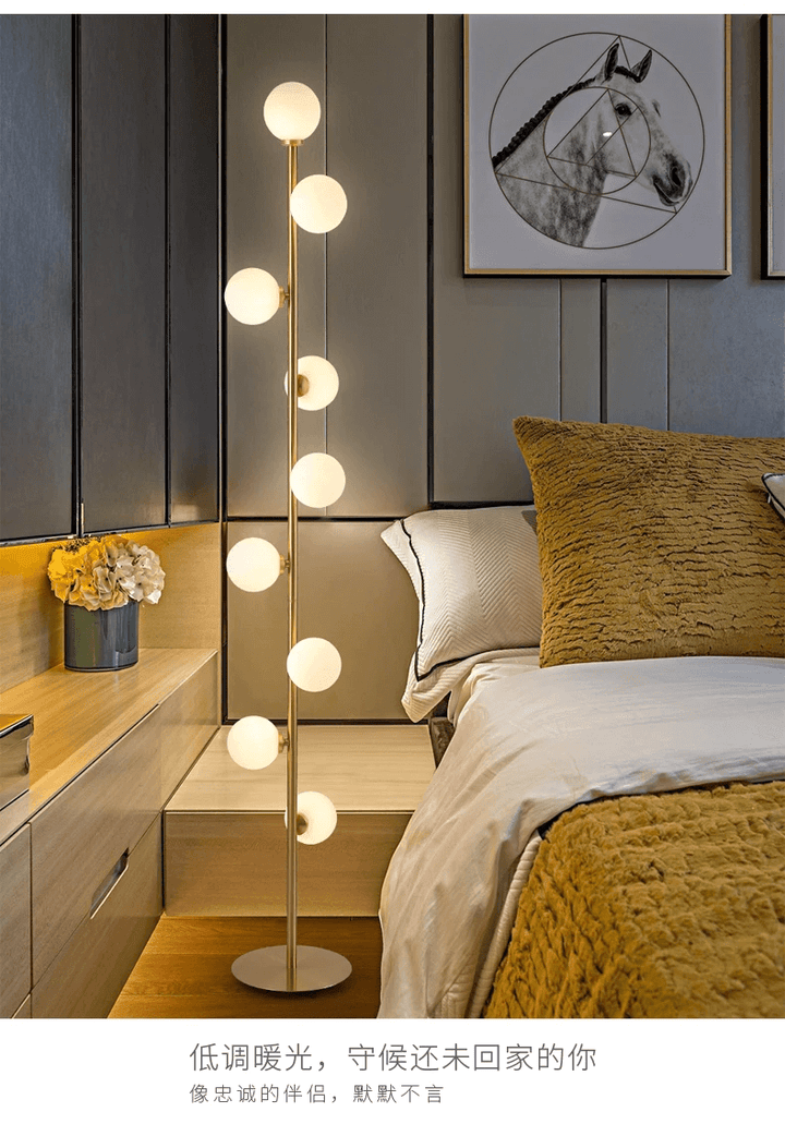 Moderne Glas Gulvlampe - Minimalistisk og Stilfuld