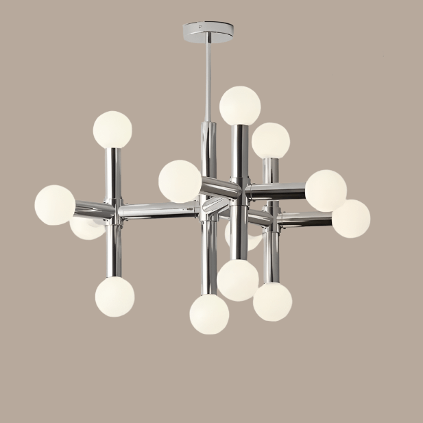 Skandinavisk glasbold loftlampe