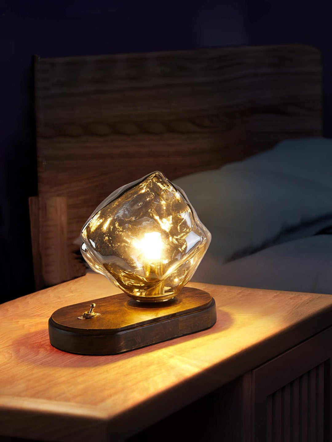 Isstensk design glasbordlampe moderne indretning