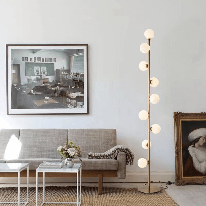 Moderne Glas Gulvlampe - Minimalistisk og Stilfuld