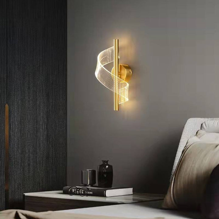 Glas væglampe - Luksuriøs vægmonteret lampe med krystalkandelaber