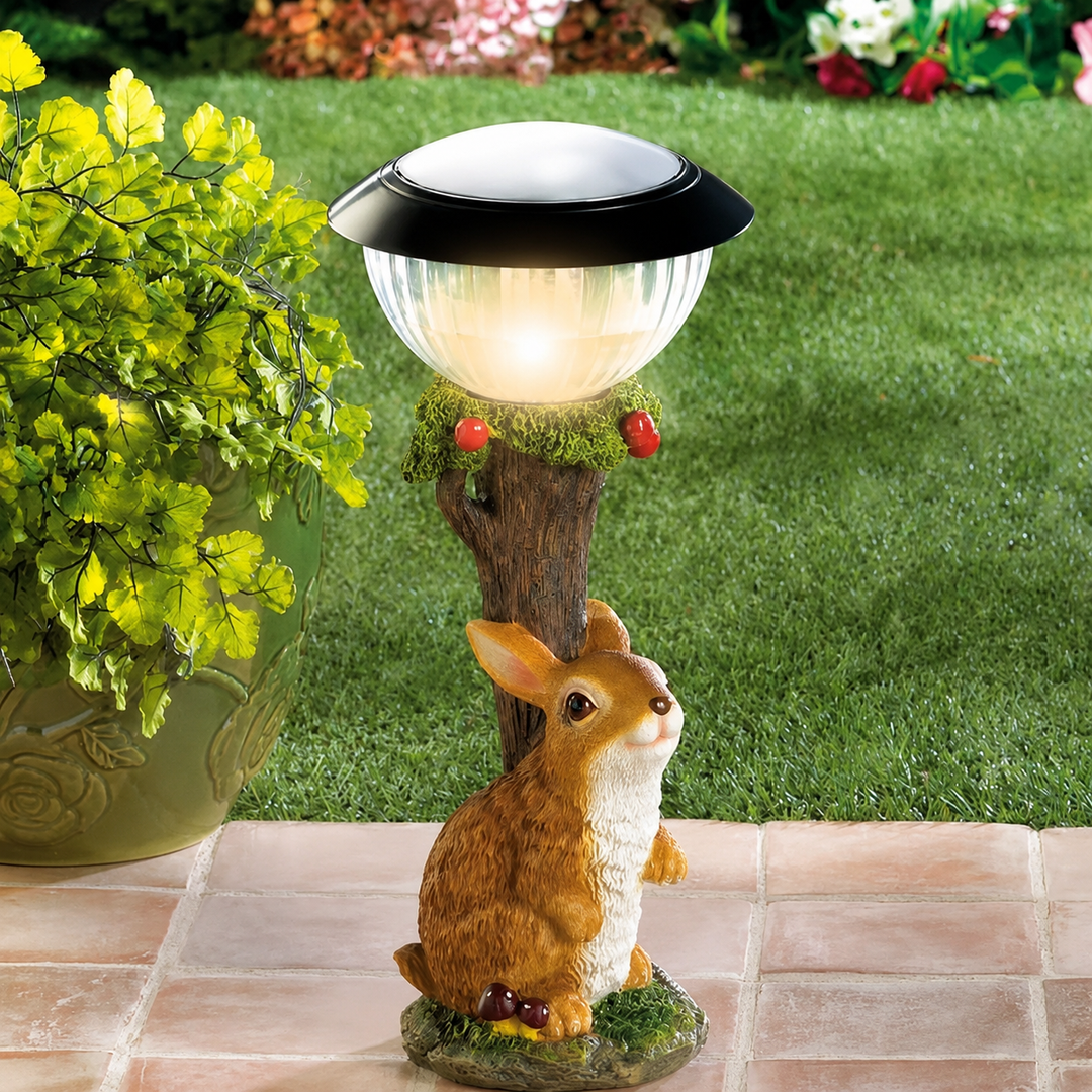 Led-valaistu ulkoveistos - Kissa tai Koira puutarhaan