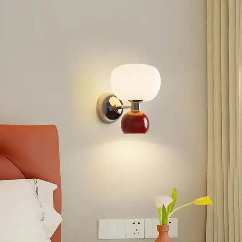 Moderne creme-farvet LED-væglampe