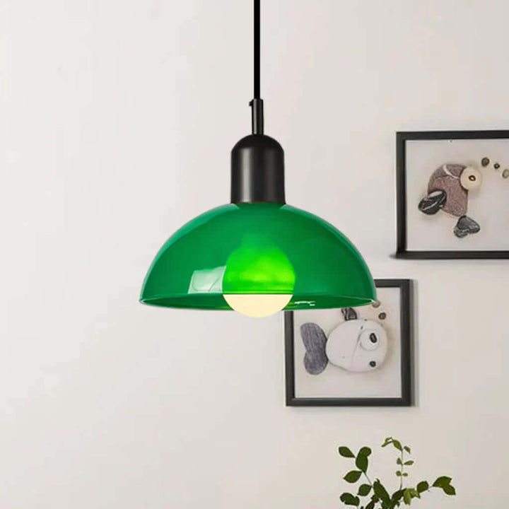 Moderne Glaskuppel Pendel - Farverigt Design