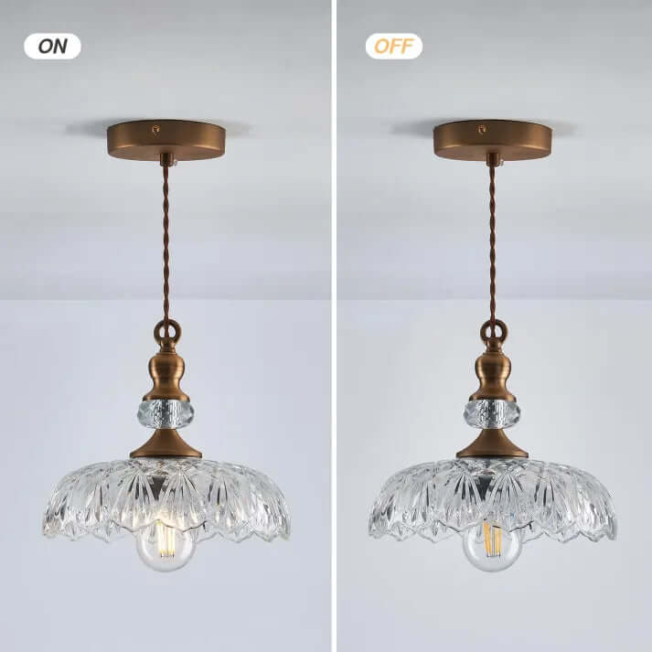 Mellem glas pendel til køkkenø