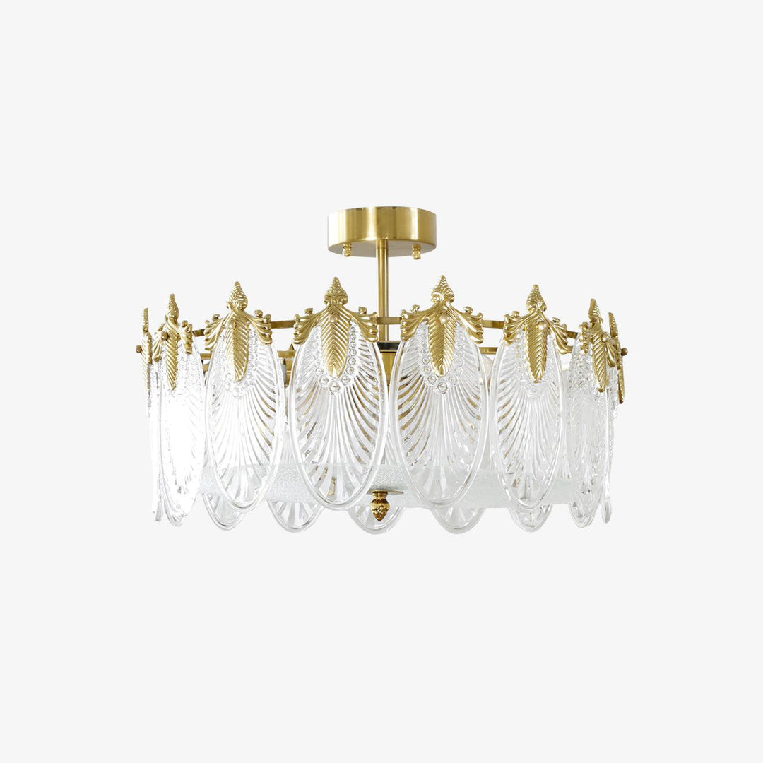Motif Décoratif Lustre Rond En Verre