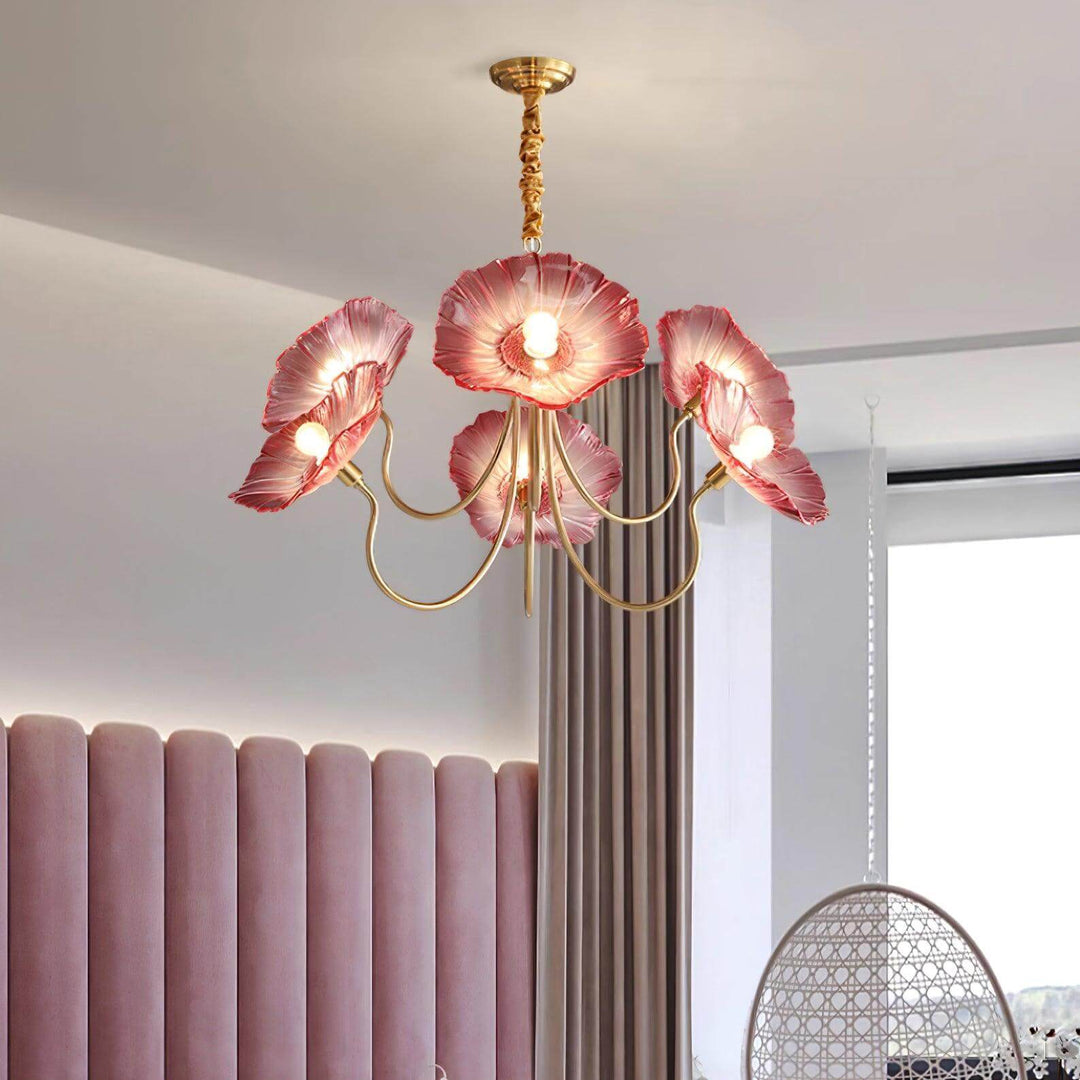 Glasblomsterkrone moderne lampe