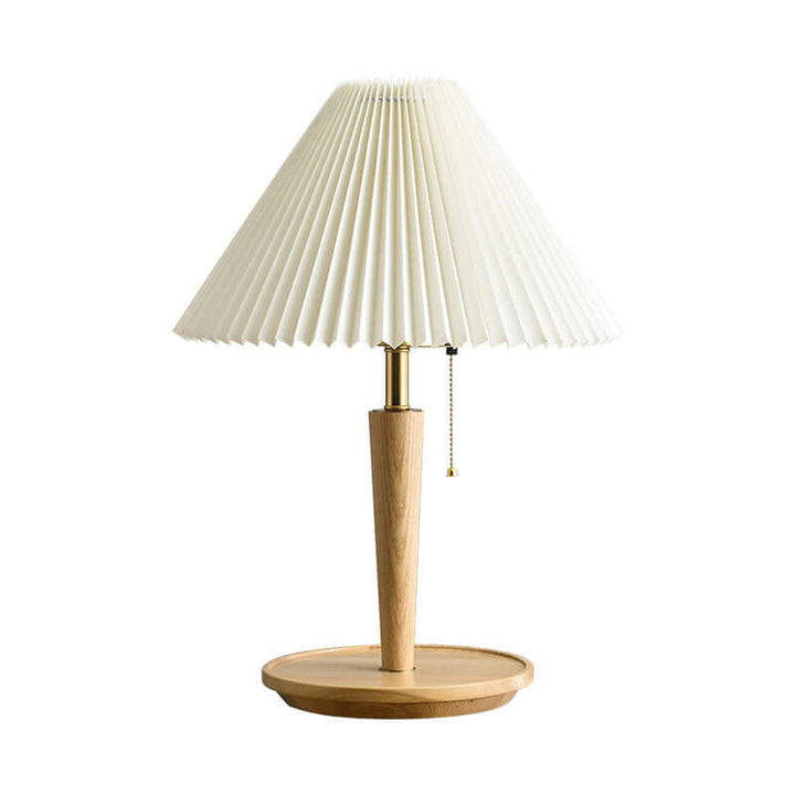 Bordlampe med råboret træ