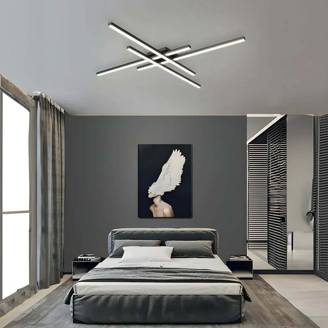 Moderne LED loftlampe i sort