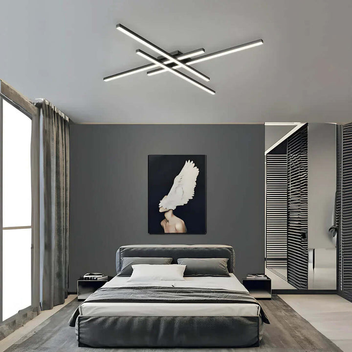Moderne LED loftlampe i sort