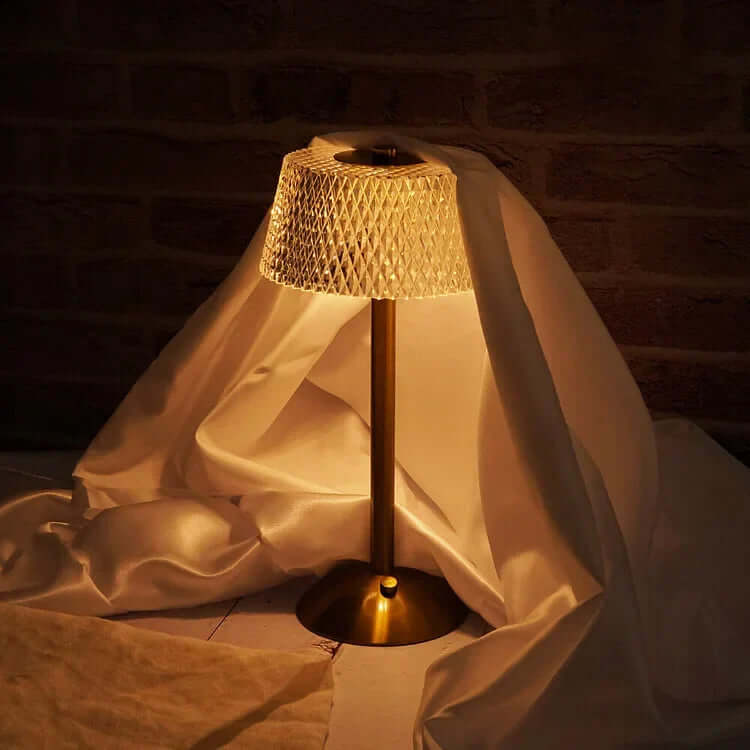 Trådløs krystalmetal bordlampe
