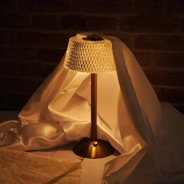 Trådløs krystalmetal bordlampe