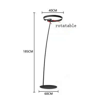 Moderni LED-lattiavalaisin tyylikkäällä muotoilulla