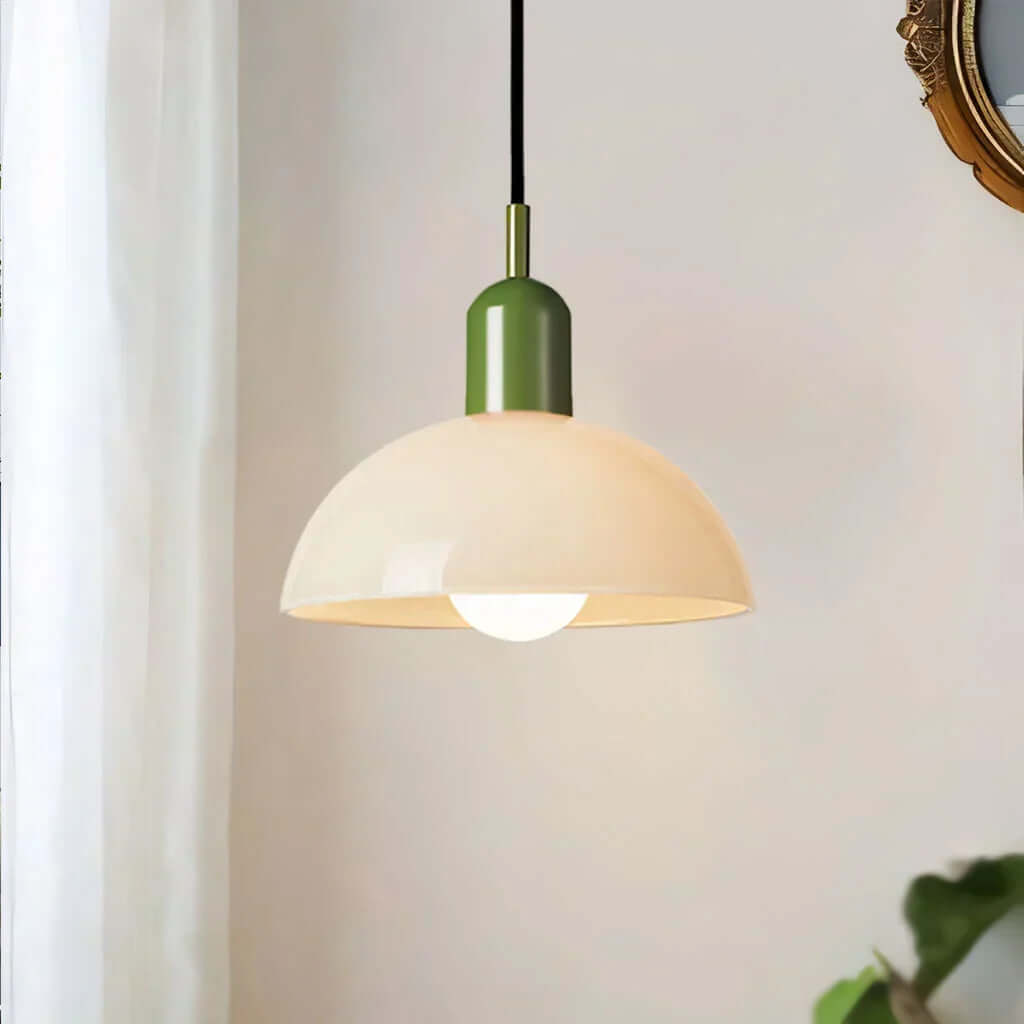 Moderne Glaskuppel Pendel - Farverigt Design