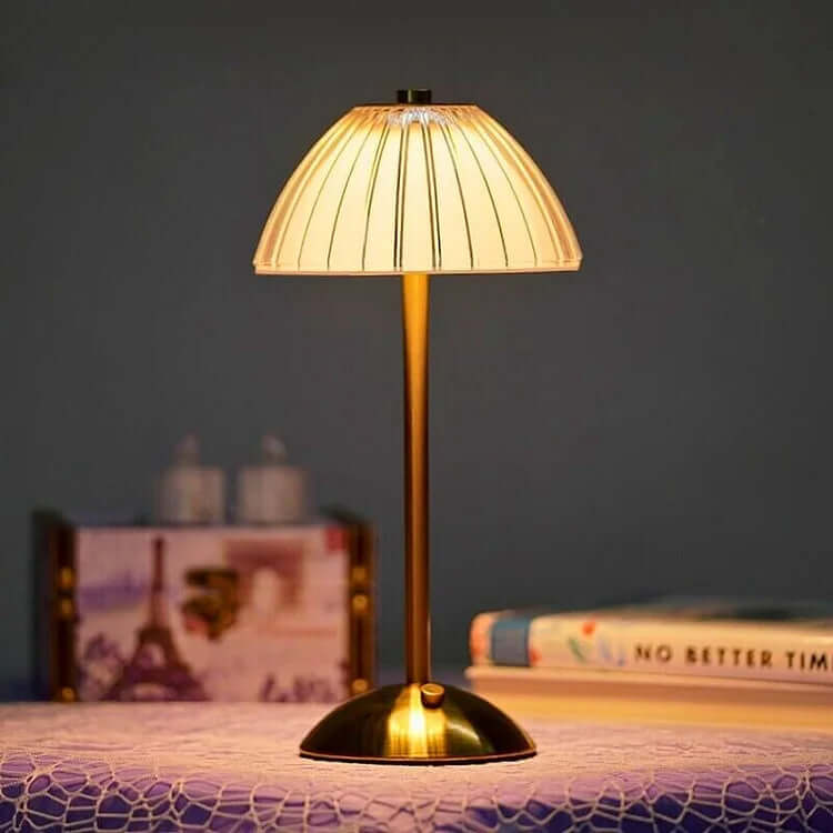 Trådløs krystalmetal bordlampe