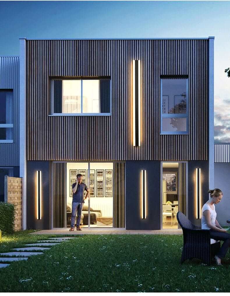 Moderne LED-væglampe - Stribet design
