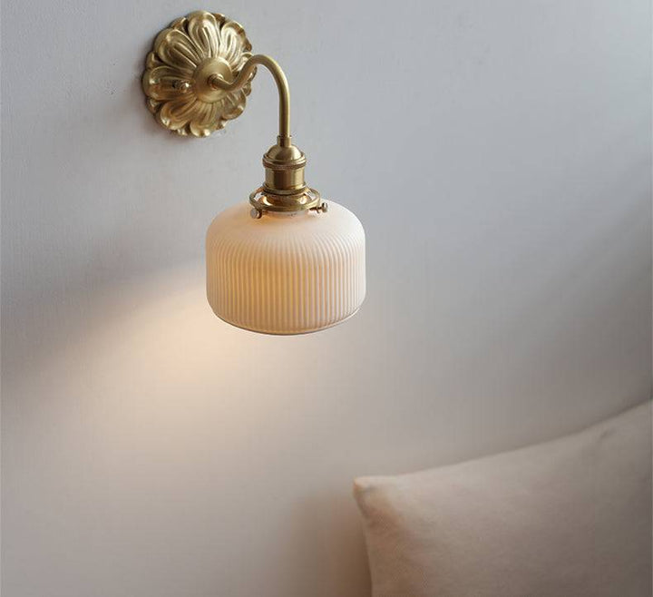 Keramik Messing Væg Lampe