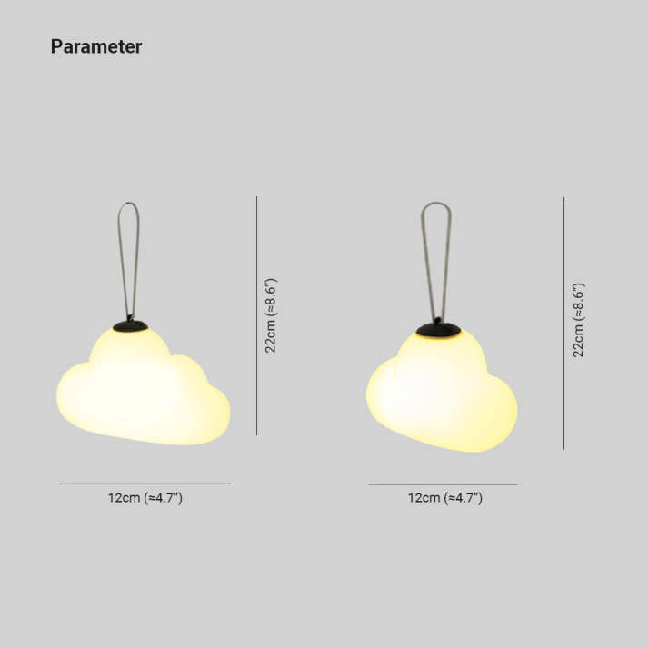 Udendørs LED-hængelampe med sky-design