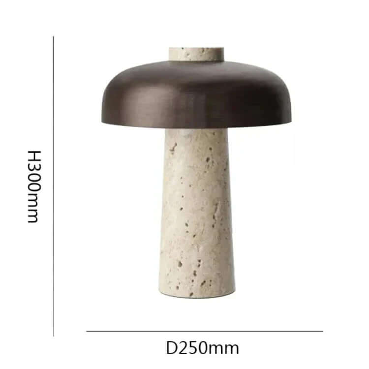 Travertin bordlampe naturlig