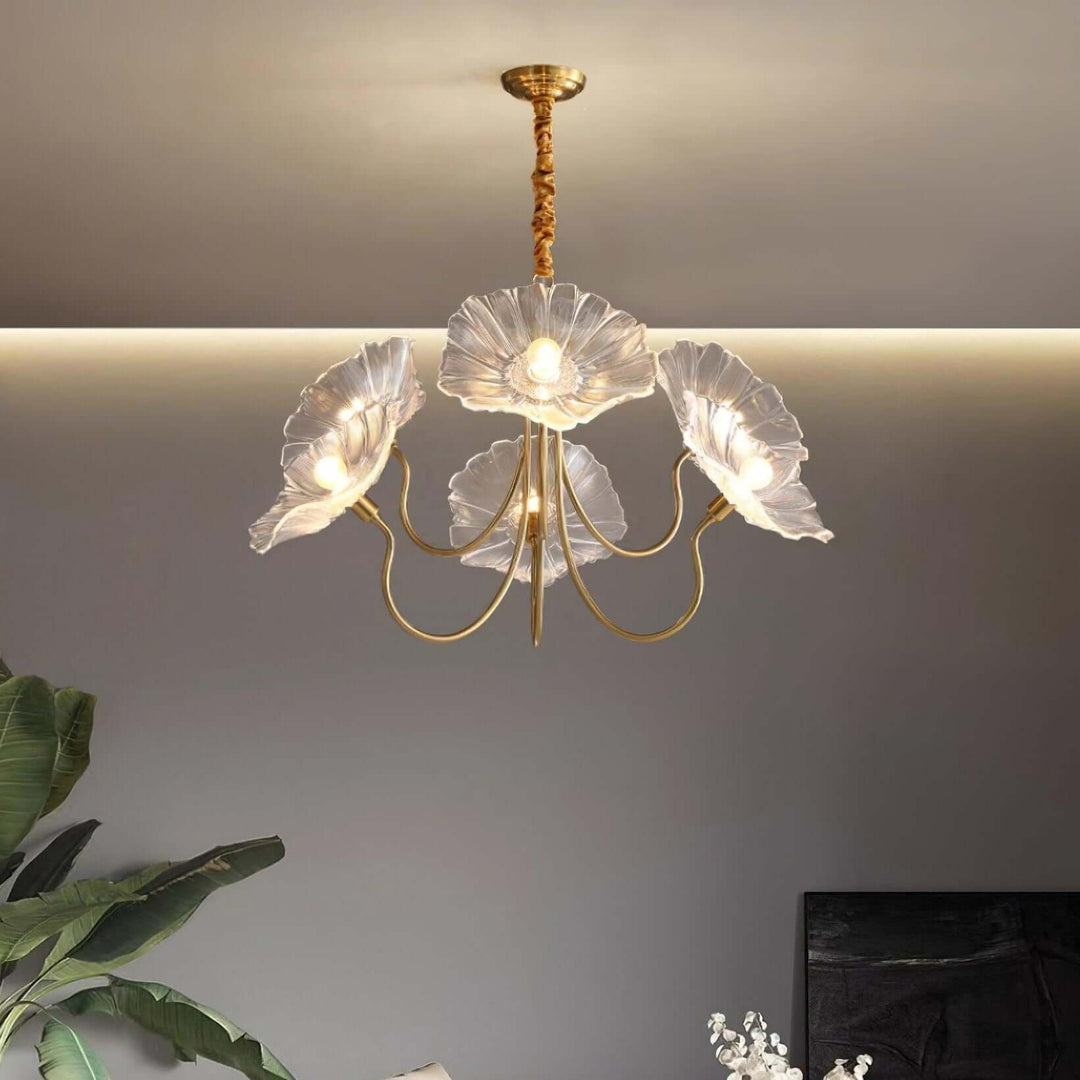 Glasblomsterkrone moderne lampe