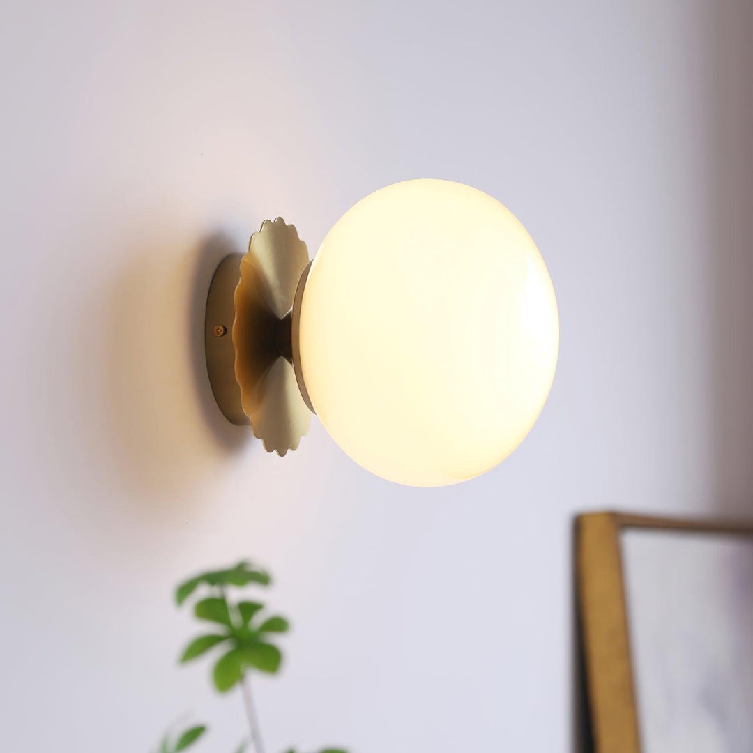 Moderne væg lampe - Orange og beige