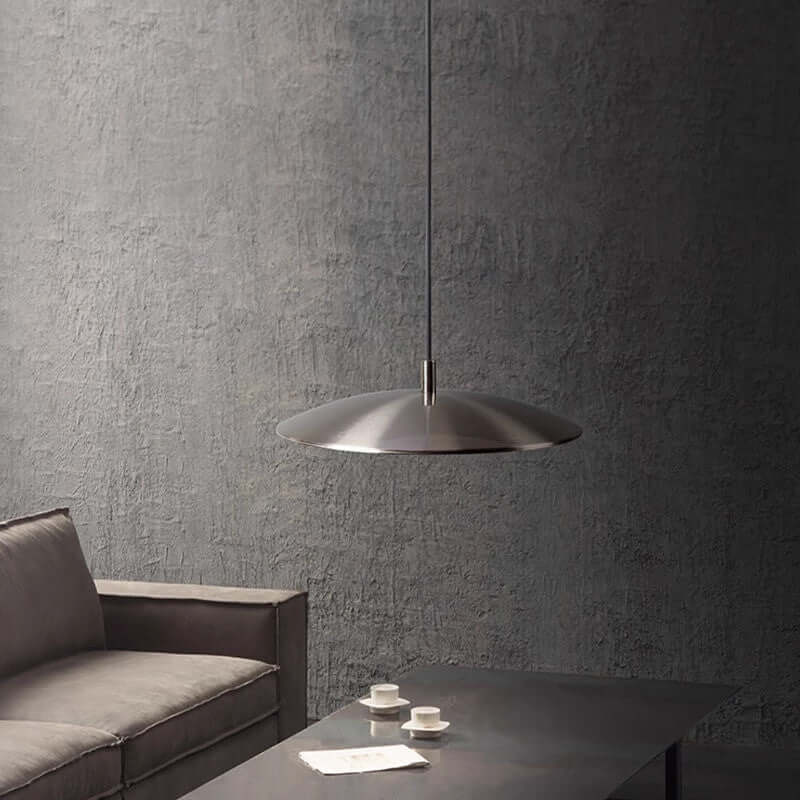 Moderne LED hængelampe i metal, nikkel finish