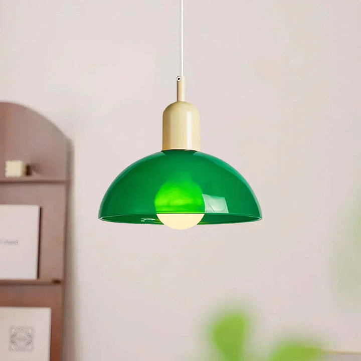 Moderne Glaskuppel Pendel - Farverigt Design
