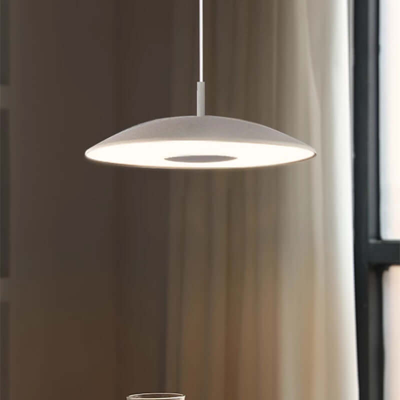 Moderne LED hængelampe i metal, nikkel finish