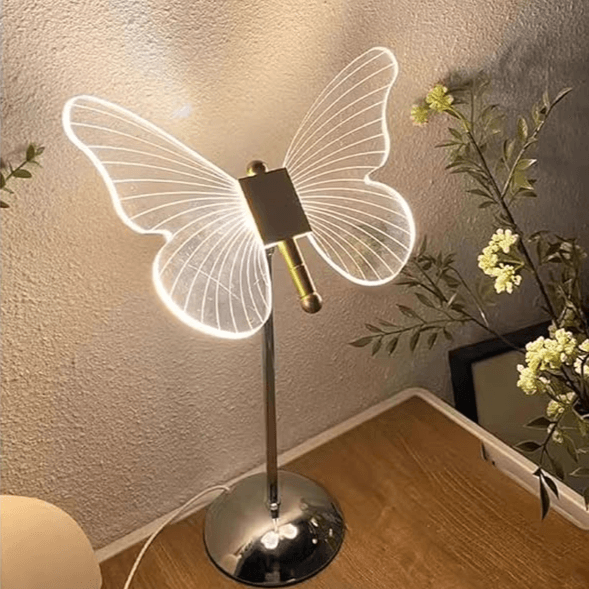 Sommerfugle bordlampe i krystal