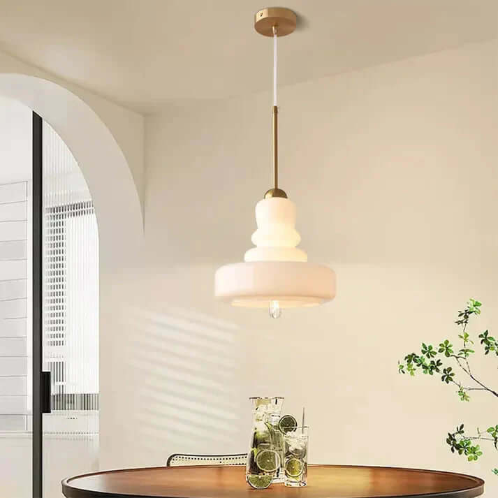 Bauhaus-stil pendellampe af glas