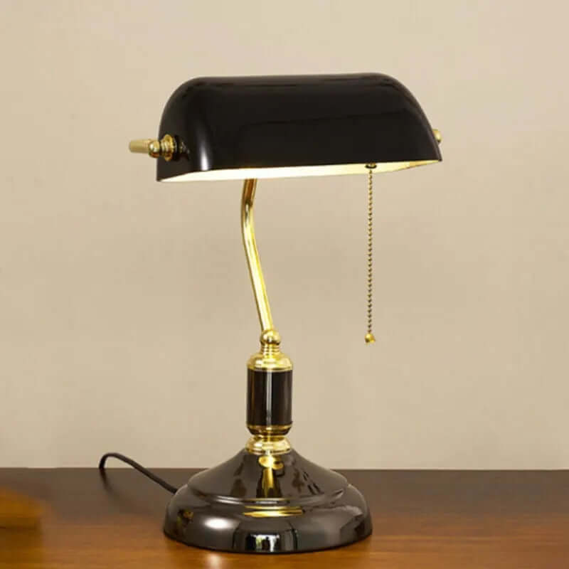 Elegant Glas Bordlampe i Europæisk Stil