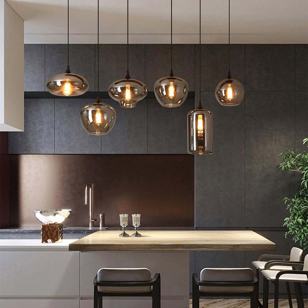 Moderne Glasflaske Pendellampe