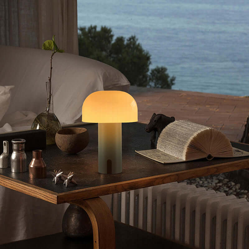 Moderne champignon bordlampe i europæisk design