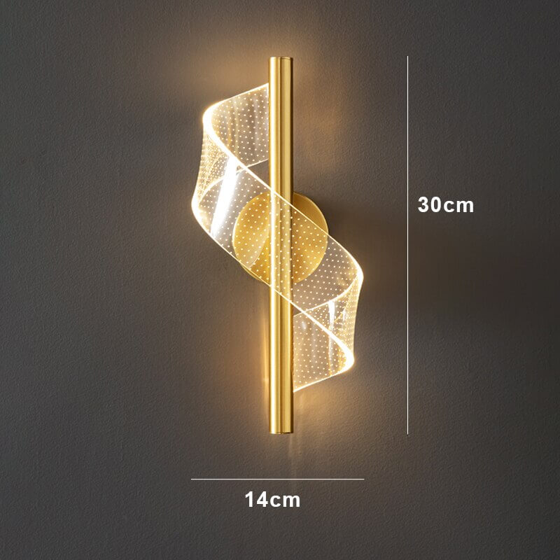 Glas væglampe - Luksuriøs vægmonteret lampe med krystalkandelaber