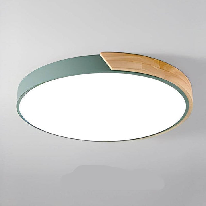 Moderne rund træ loftlampe - Skandinavisk stil