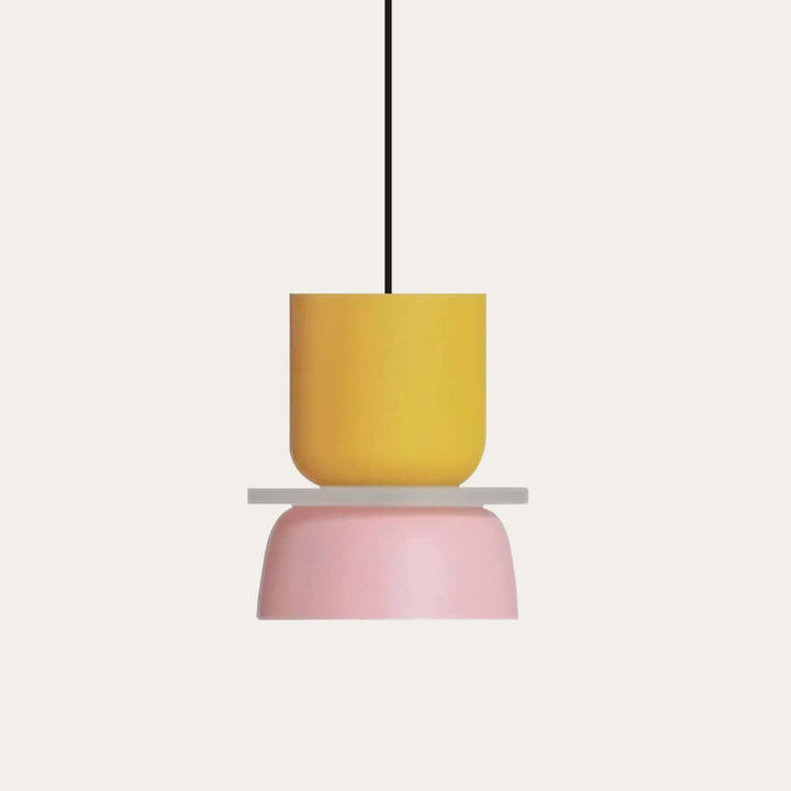 Moderne Loftlampe i Farveblokke