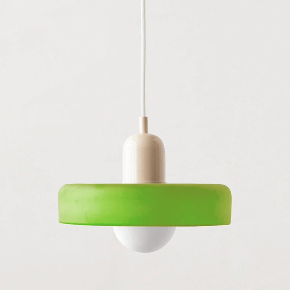 Värikäs Bauhaus-tyylinen lasikattovalaisin