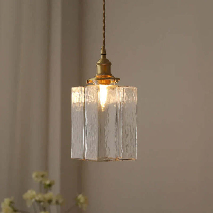 Moderne retro glas pendellampe