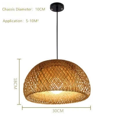 Bambus pendel lampe