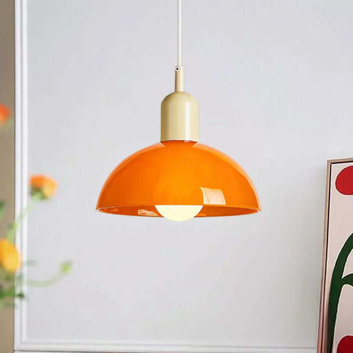 Moderne Glaskuppel Pendel - Farverigt Design