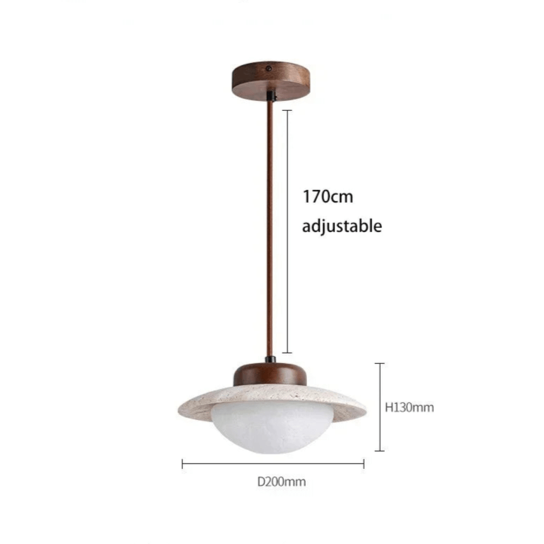 Moderni Riippuvalaisin, Puu ja Kivi, 20cm