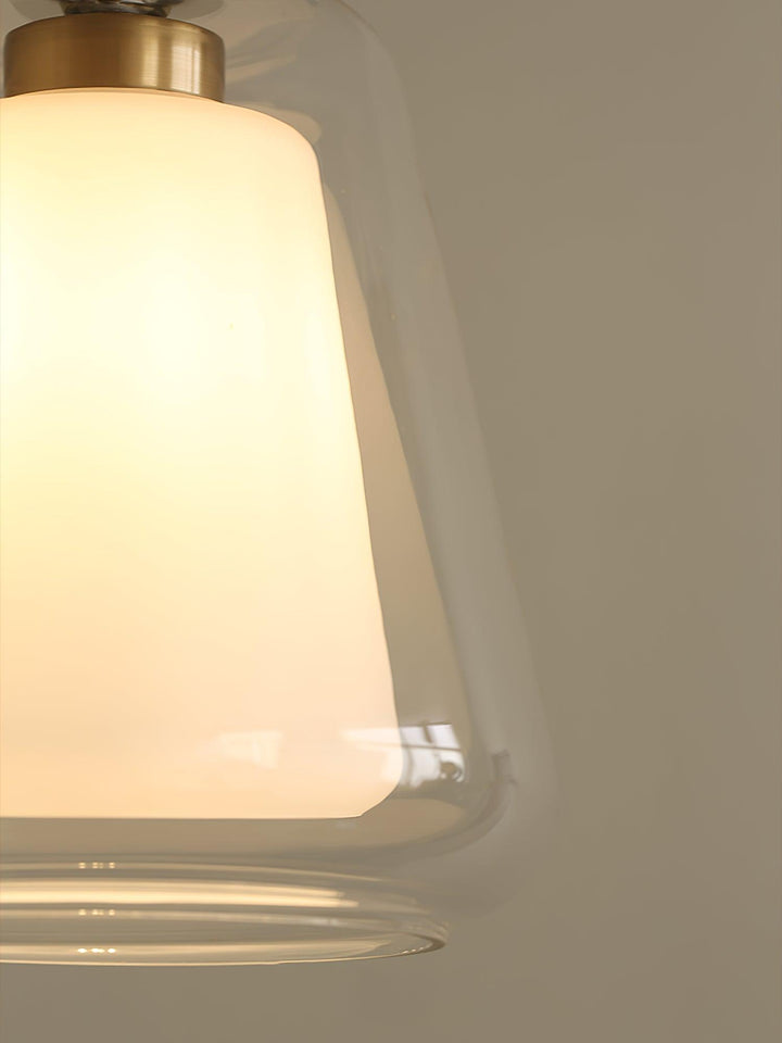 Moderne Pendel Lampe - Guld og Gennemsigtig