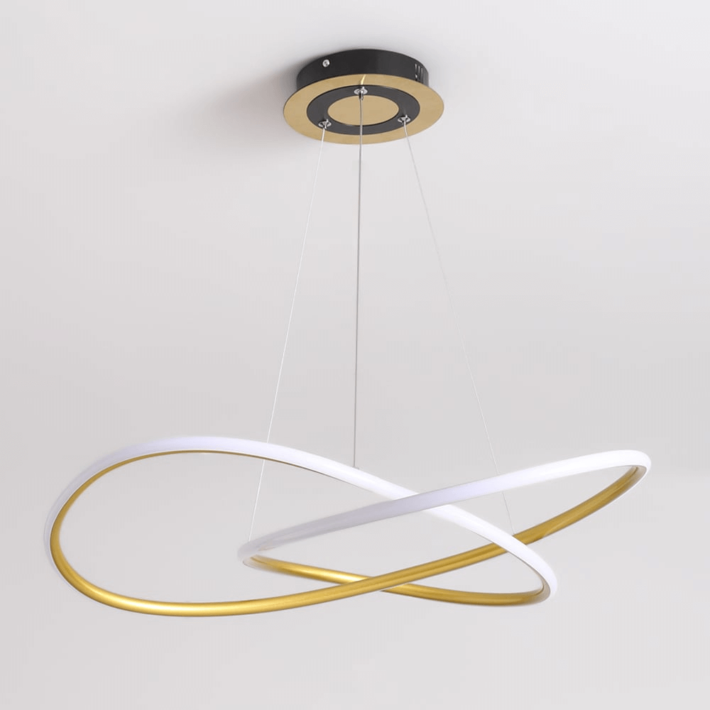 Moderne LED loftlampe i guld, Ø57cm