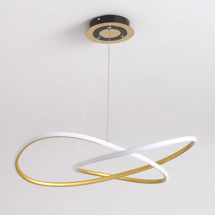 Moderne LED loftlampe i guld, Ø57cm