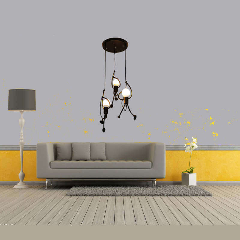 Retro pendel lampe, geometrisk lampe, indretningslys