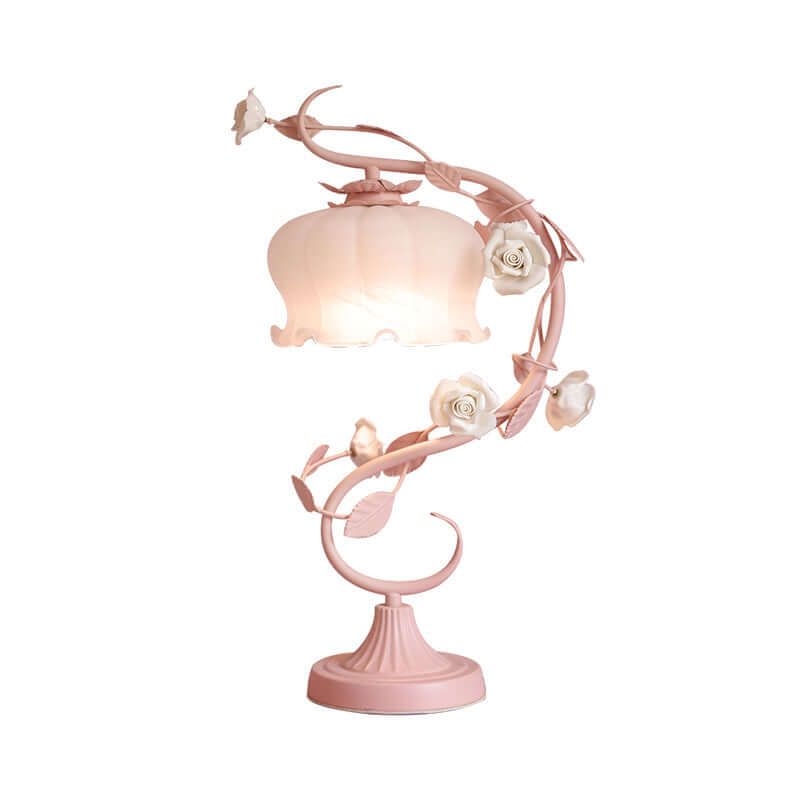 Elegant rose lamp creates ambiance