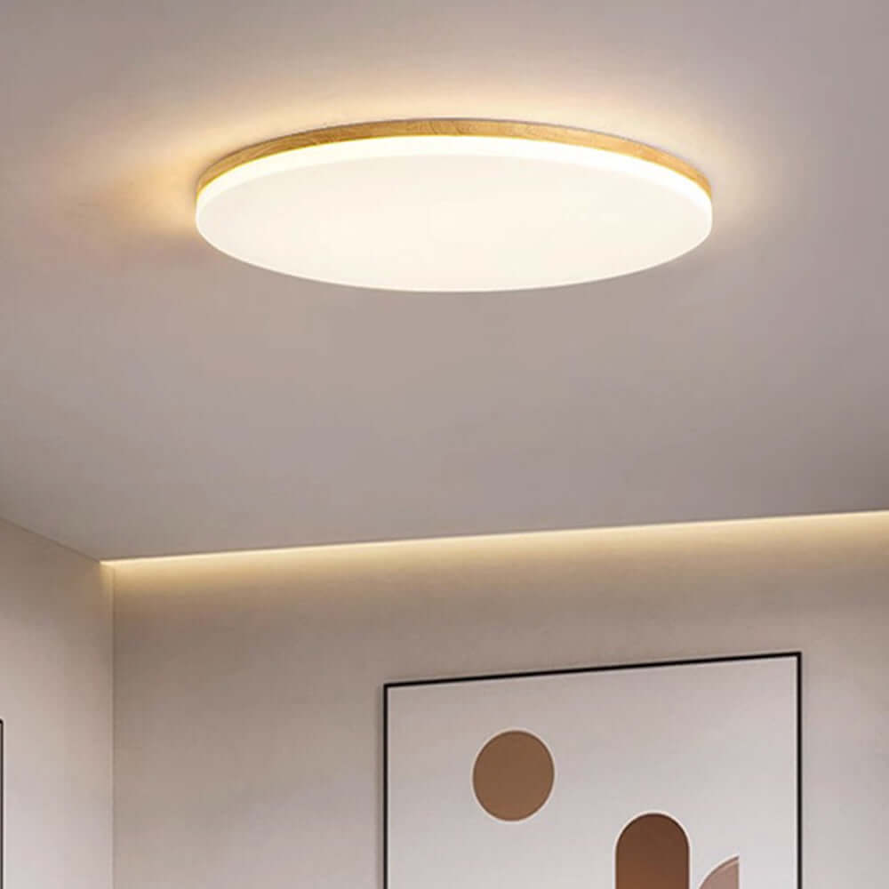Enkel rund LED loftlampe i akryl